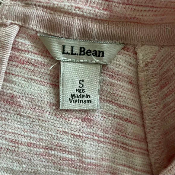 L.L. Bean Tunic Sweater Pink White Marled Cotton Size Small - Picture 6 of 8